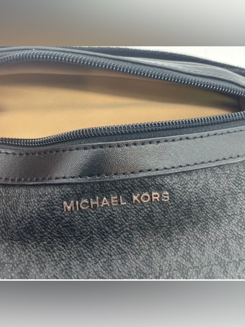 Michael Kors Black and Gray Monogram Belt Bag - Picture 4 of 6